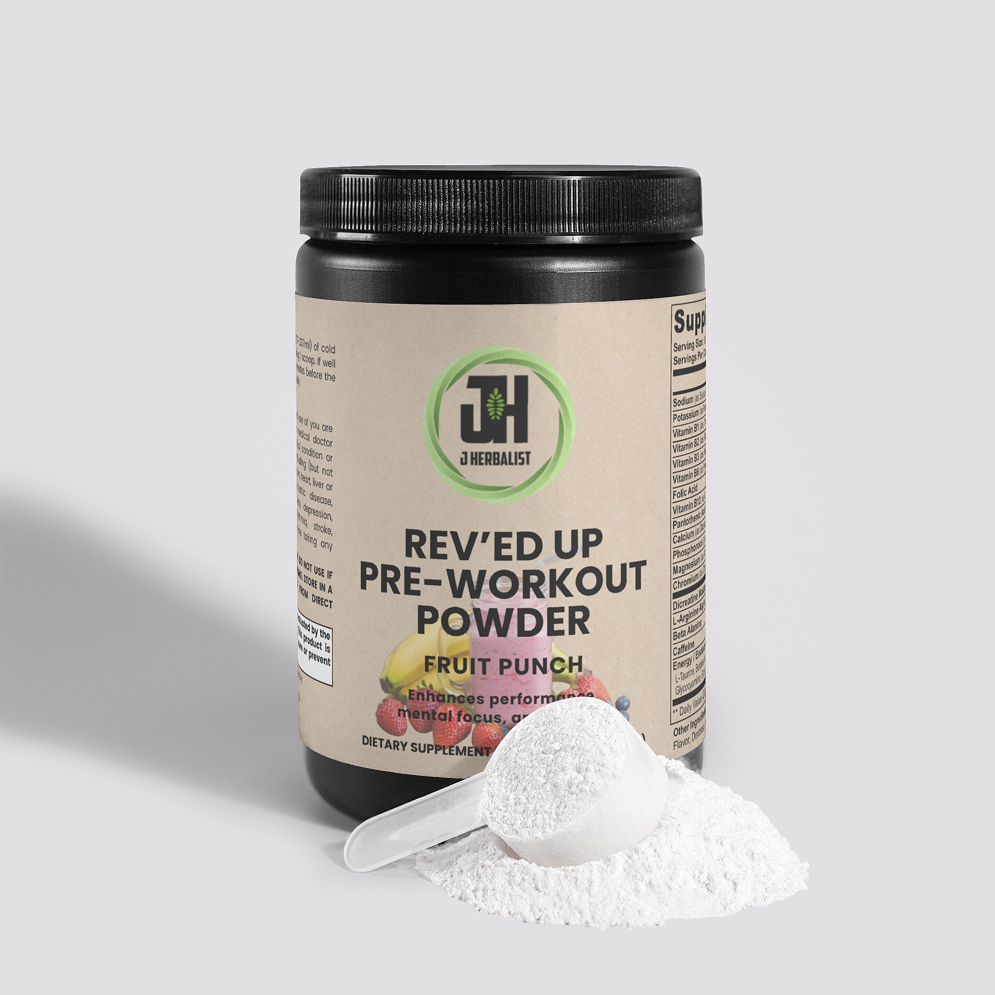 Rev'ed up Pre-Workout Powder (Fruit Punch)