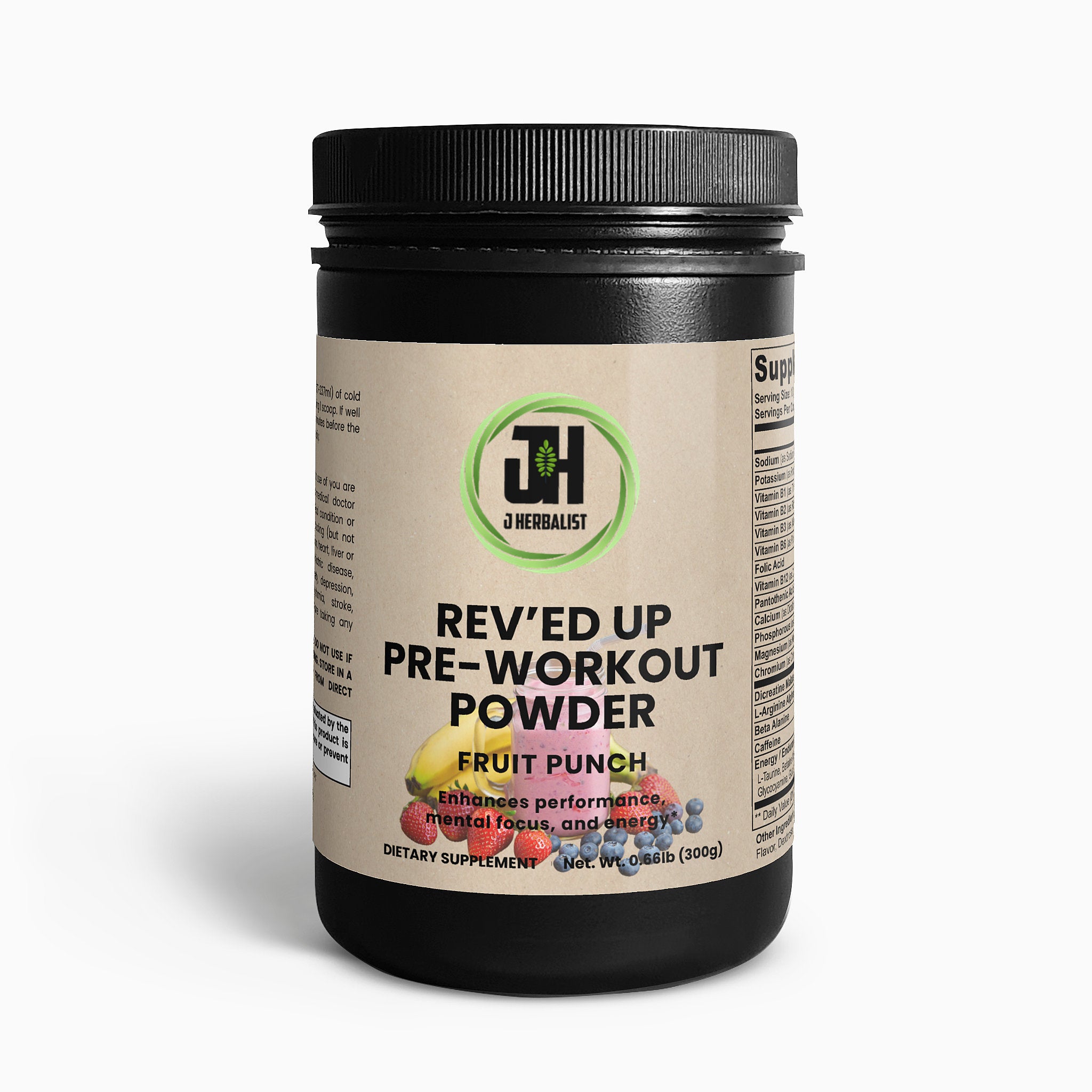 Rev'ed up Pre-Workout Powder (Fruit Punch)