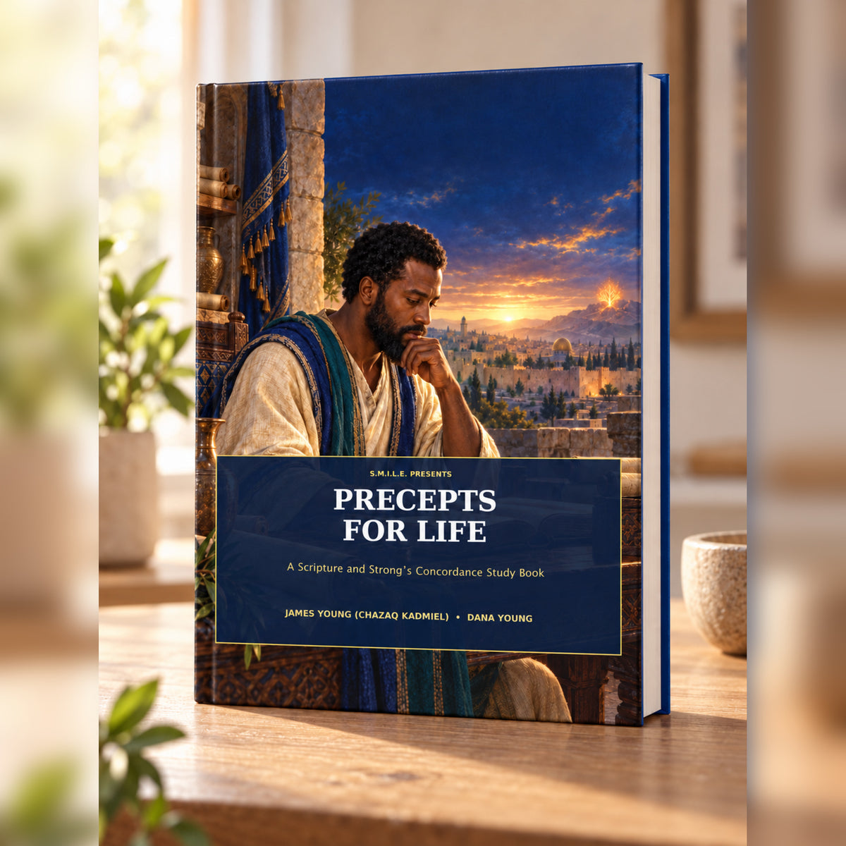 Precepts for Life standing hardcover book mock-up